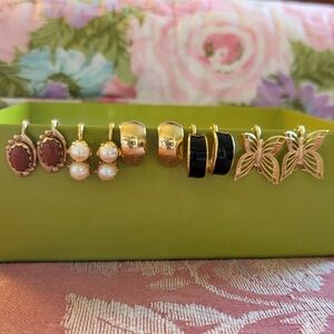 Set Of 5pr Clip Earrings